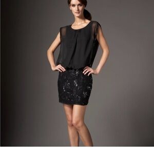 Chic Black Sequin Backless Dress